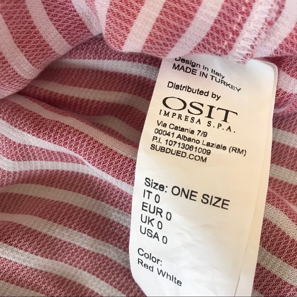 Subdued Babydoll Striped Tie Strap Crop Top 0 NWOT - Picture 8 of 8